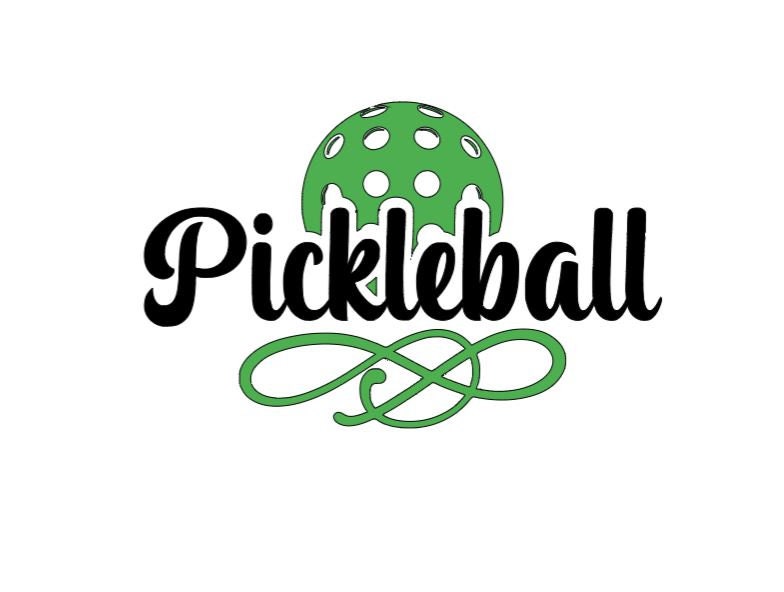 VINYL Decal | PICKEBALL With swirls | Dinking Pickleball | Love Pickleball Car Window Decal | Cup Computer Decal