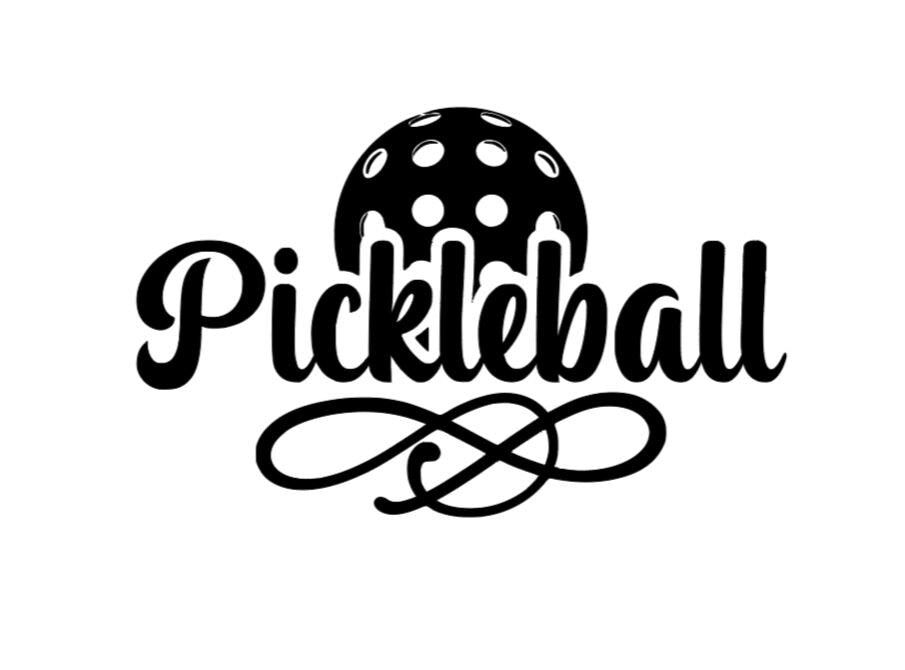 VINYL Decal | PICKEBALL With swirls | Dinking Pickleball | Love Pickleball Car Window Decal | Cup Computer Decal
