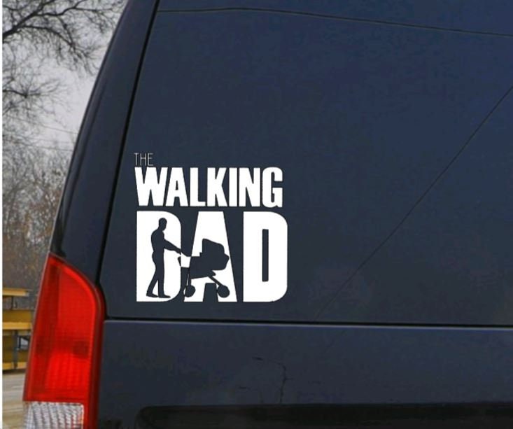 The Walking DAD Decal Walking Dead Dad Fan, Father's Day Gift, Gifts for him, Birthday TWD Decal Car Cups Window decal computer decal