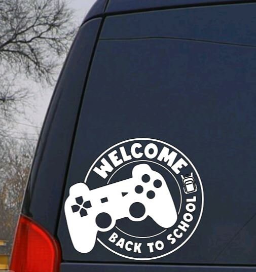 VINYL Decal | TEACHER TEACHER Teacher Smiley Face Decal | Retro Teacher Door Decal | Classroom Vinyl Sticker | Window Decal Computer Decal