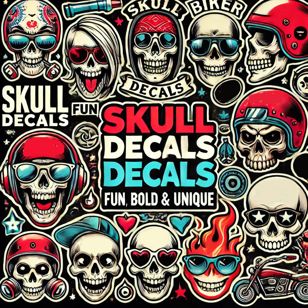 Skull/Skeleton Decals – Bold, Edgy & Unique Designs