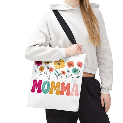 Colorful Floral Momma Tote Bag - Perfect Gift for Mother's Day & Everyday Use