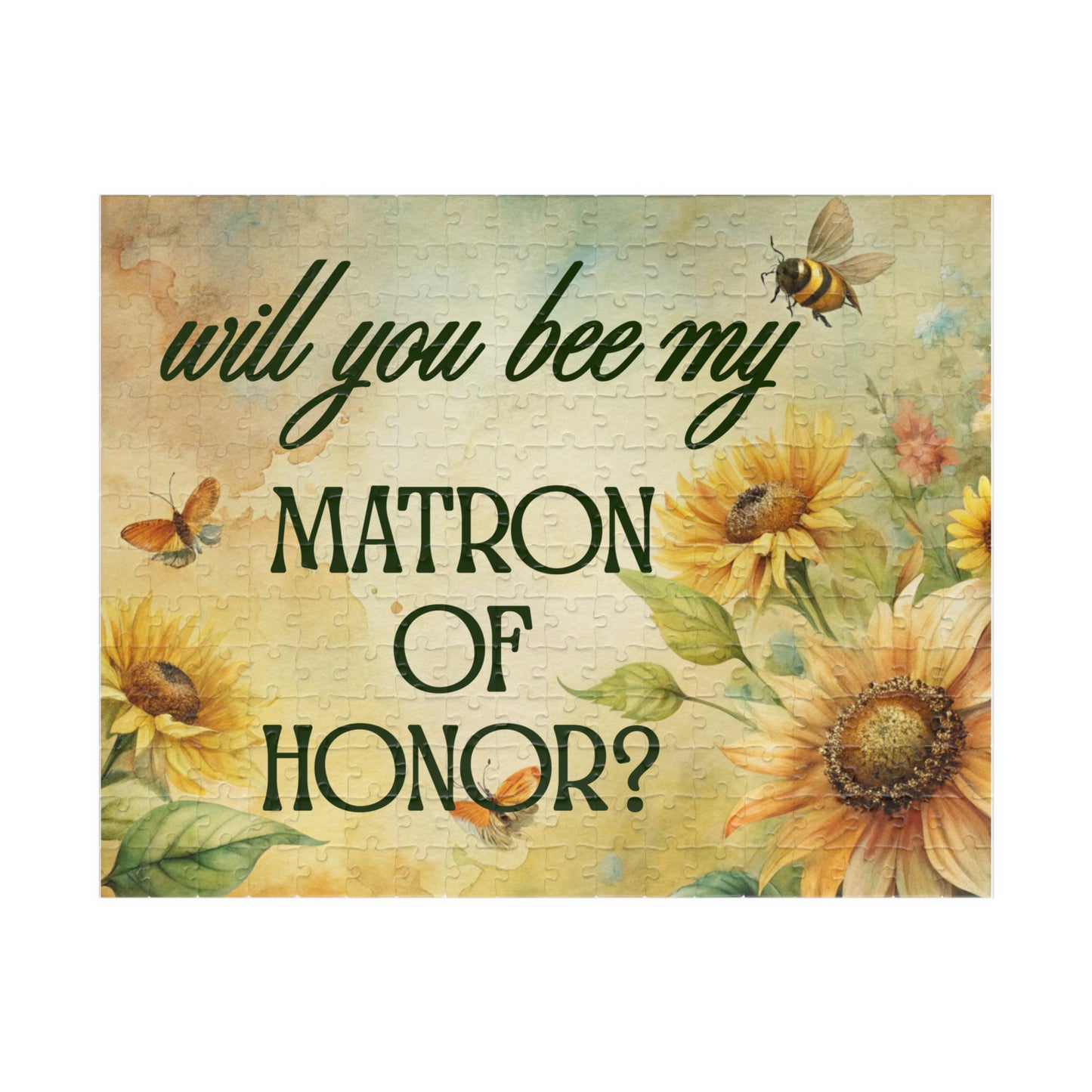 Will You Be My Matron of Honor Puzzle | Will you BEE My Matron of Honor Proposal | Bridal Party Proposal Gift | Wedding Asking Puzzle
