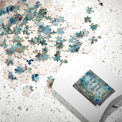 Matron of Honor Proposal Puzzle – Blue Floral Bridal Party Gift & Keepsake | Bridal Party Proposal Gift | Wedding Asking Puzzle