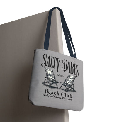 Salty Babes Beach Club Tote Bag – Perfect for Sun-Loving Women