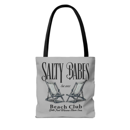 Salty Babes Beach Club Tote Bag – Perfect for Sun-Loving Women