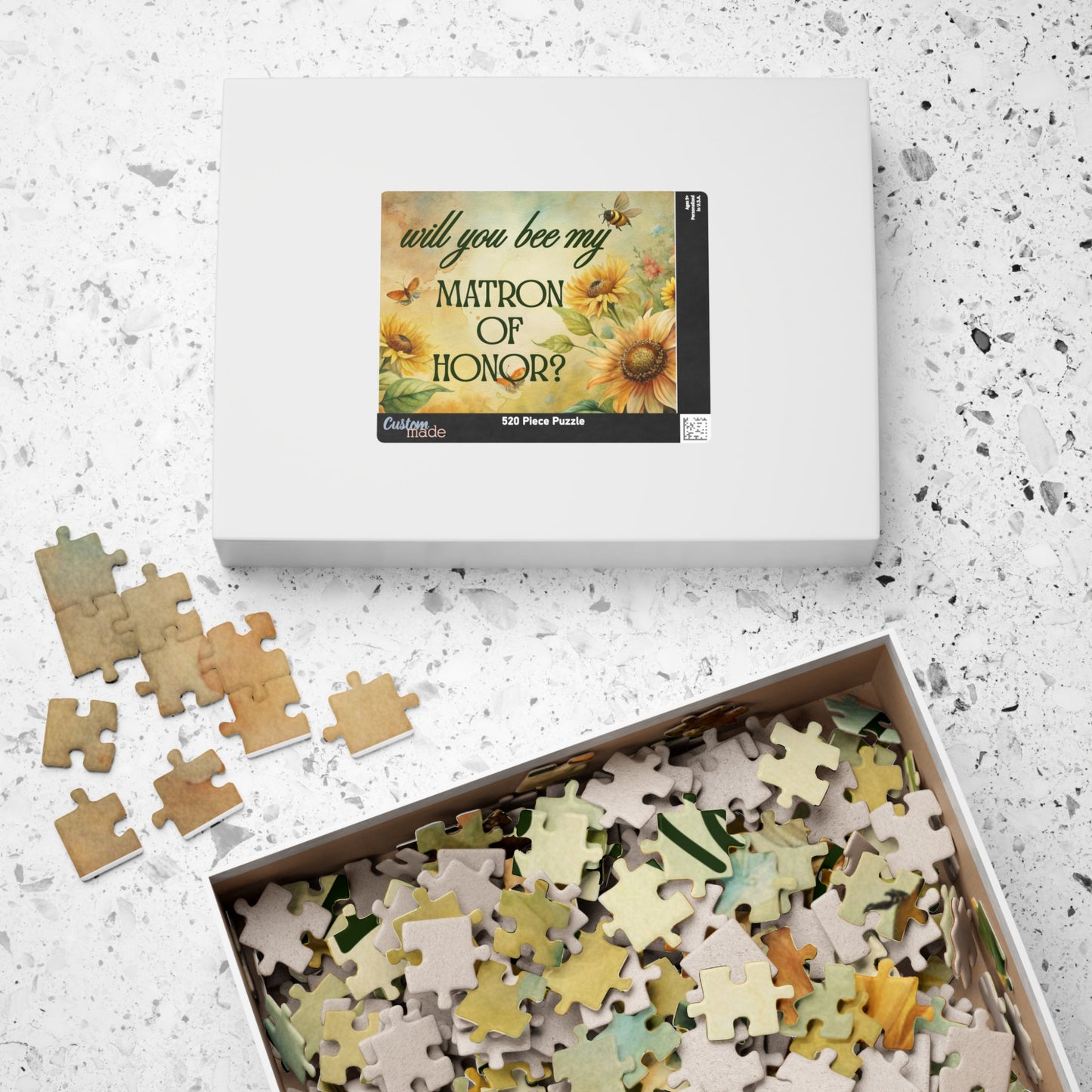 Will You Be My Matron of Honor Puzzle | Will you BEE My Matron of Honor Proposal | Bridal Party Proposal Gift | Wedding Asking Puzzle