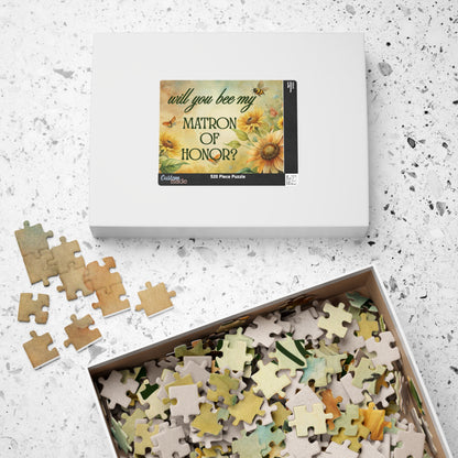 Will You Be My Matron of Honor Puzzle | Will you BEE My Matron of Honor Proposal | Bridal Party Proposal Gift | Wedding Asking Puzzle