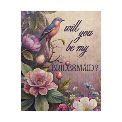 Bridesmaid Puzzle Proposal Gift – Will you be my Bridesmaid? | Floral Bridal Party Reveal Keepsake | Wedding Proposal Idea