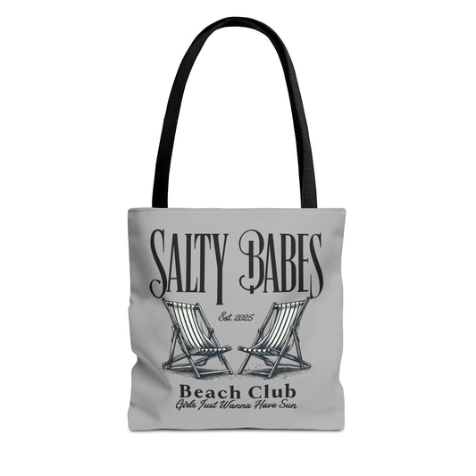 Salty Babes Beach Club Tote Bag – Perfect for Sun-Loving Women