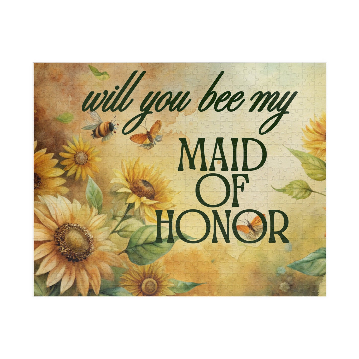 Will You Be My Maid of Honor Puzzle | Will you BEE My Maid of Honor Proposal | Bridal Party Proposal Gift | Wedding Asking Puzzle