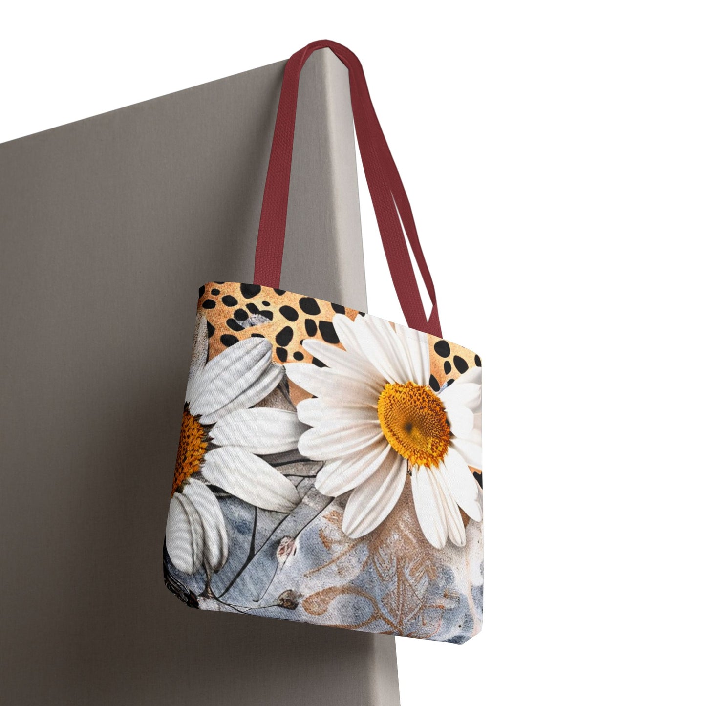 Floral Art Tote Bag - Daisies, Animal and Denim Print Stylish & Functional for Everyday Use