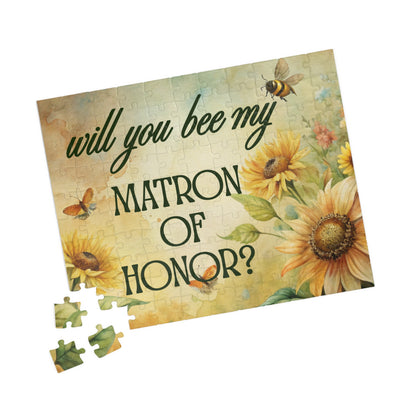 Will You Be My Matron of Honor Puzzle | Will you BEE My Matron of Honor Proposal | Bridal Party Proposal Gift | Wedding Asking Puzzle