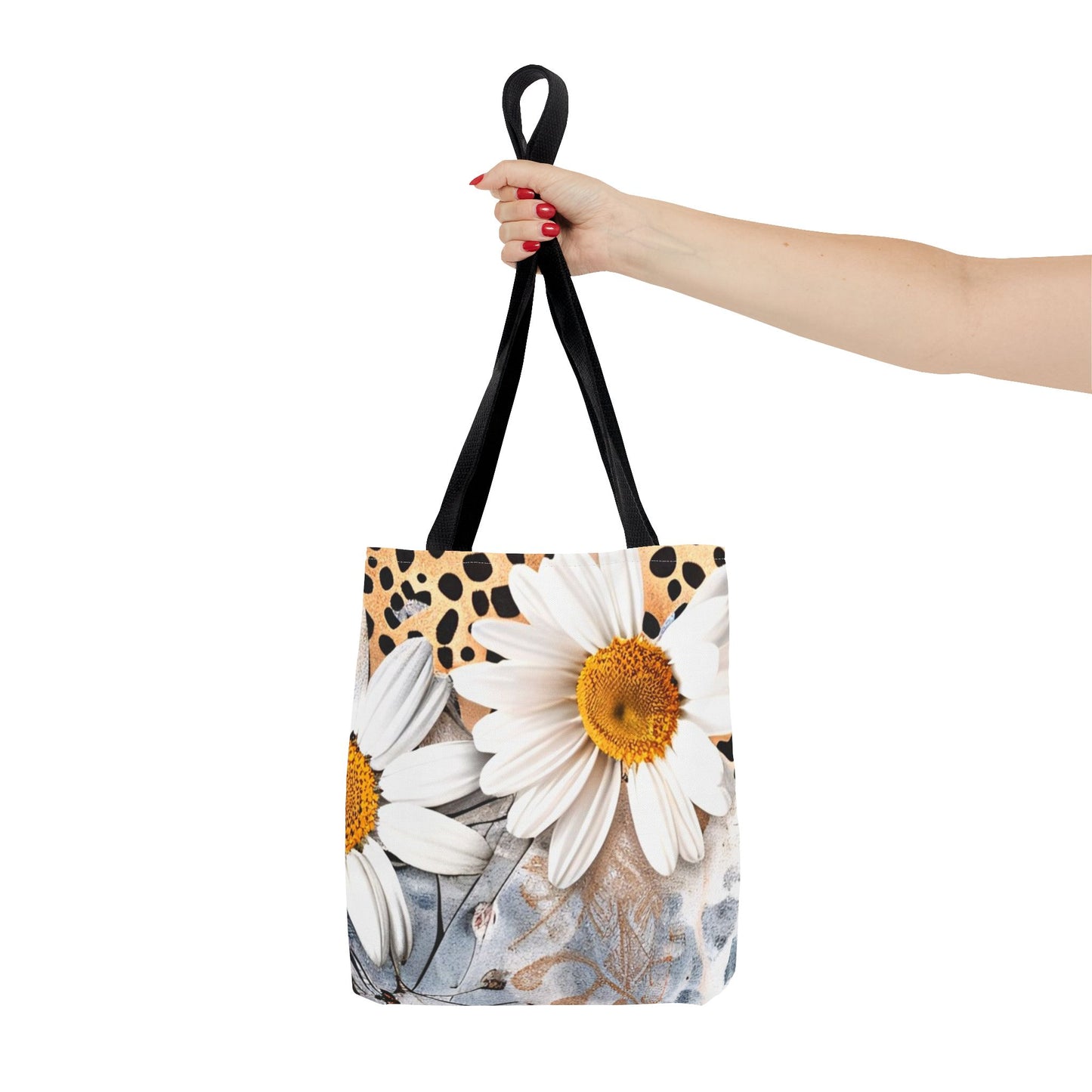 Floral Art Tote Bag - Daisies, Animal and Denim Print Stylish & Functional for Everyday Use