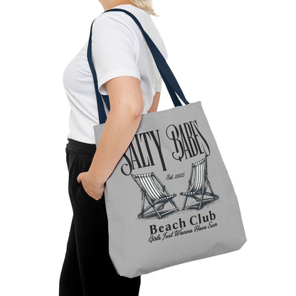 Salty Babes Beach Club Tote Bag – Perfect for Sun-Loving Women