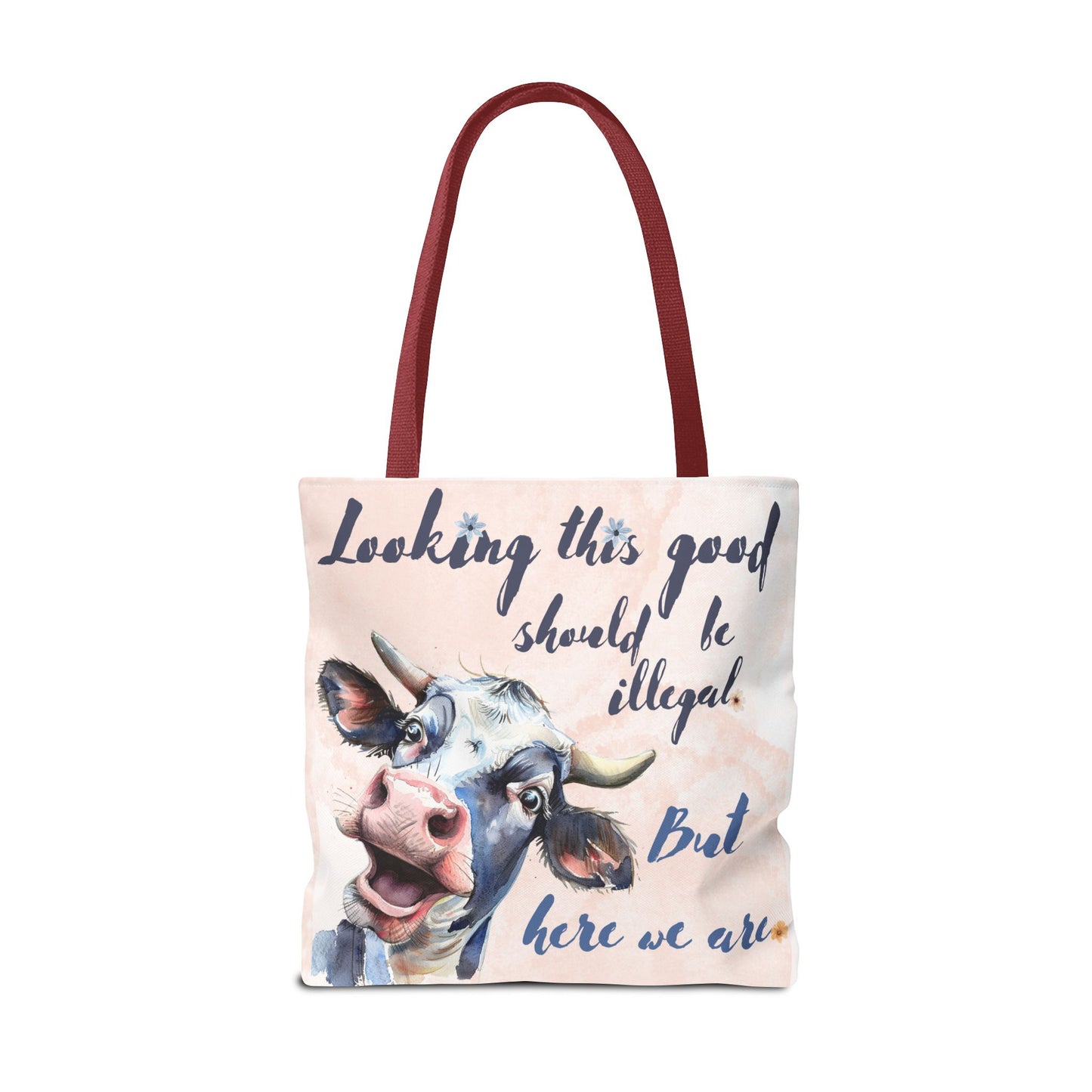 Humorous Cow Tote Bag - 'Looking This Good Should Be Illegal' - Gift Idea