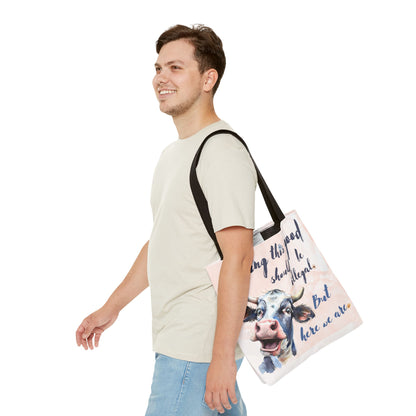 Humorous Cow Tote Bag - 'Looking This Good Should Be Illegal' - Gift Idea