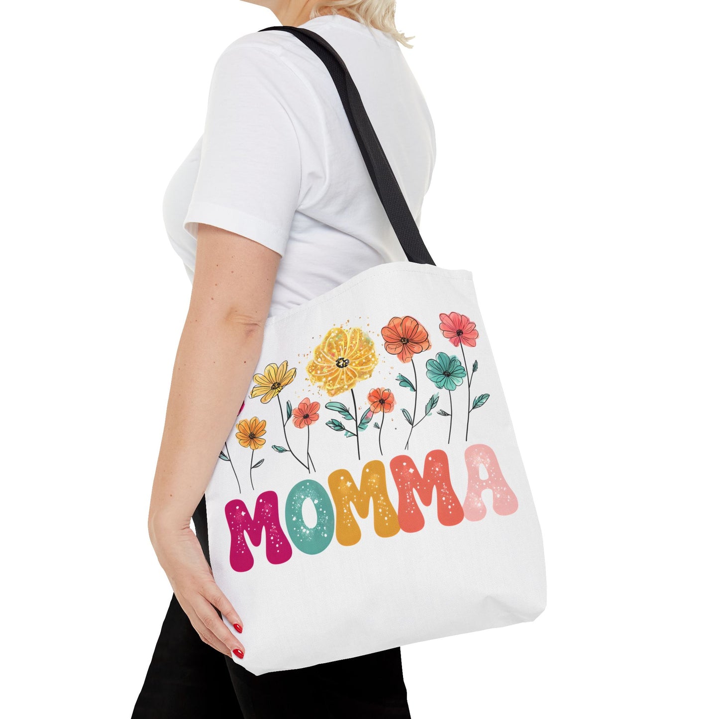 Colorful Floral Momma Tote Bag - Perfect Gift for Mother's Day & Everyday Use