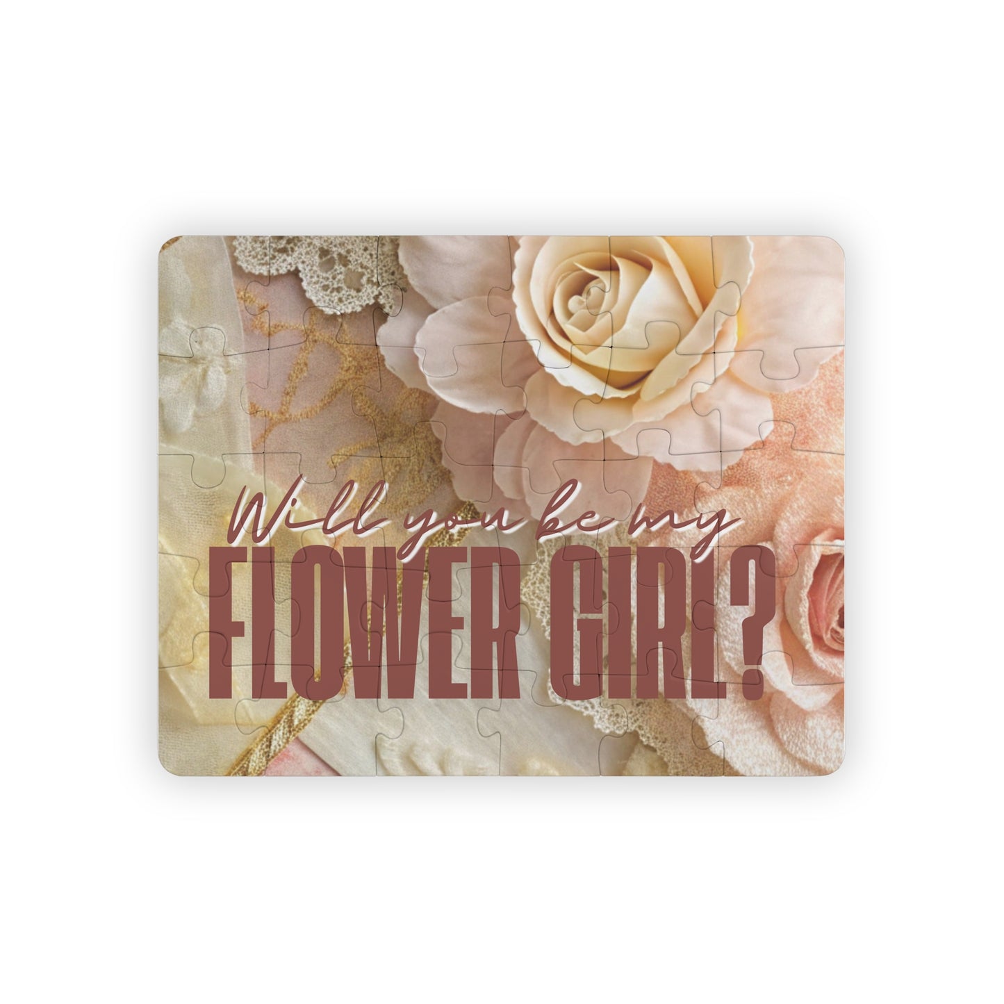 Flower Girl Proposal Kids Puzzle — "Will you be my Flower Girl?" 30-Piece Keepsake