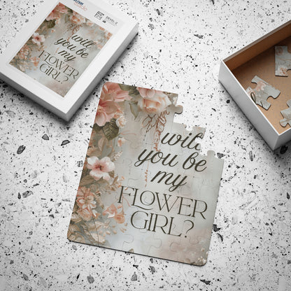 Flower Girl Proposal Kids Puzzle — "Will you be my Flower Girl?" 30-Piece Keepsake
