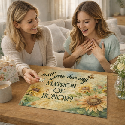 Will You Be My Matron of Honor Puzzle | Will you BEE My Matron of Honor Proposal | Bridal Party Proposal Gift | Wedding Asking Puzzle
