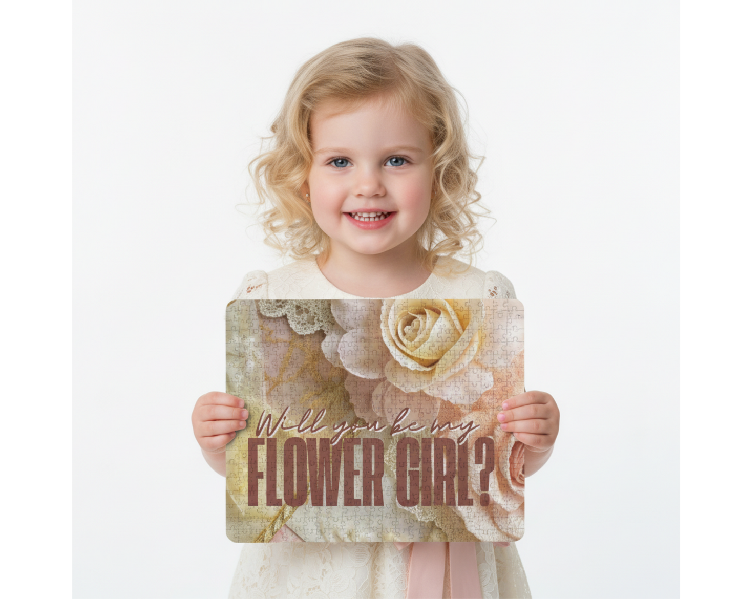 Flower Girl Proposal Kids Puzzle — "Will you be my Flower Girl?" 30-Piece Keepsake