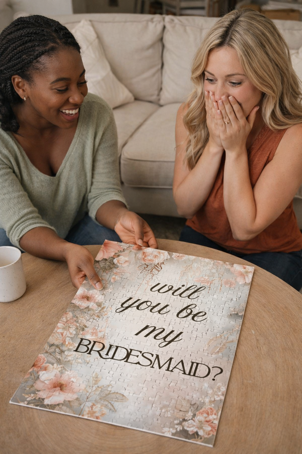 Bridesmaid Puzzle Proposal Gift – Will you be my Bridesmaid? | Floral Bridal Party Reveal Keepsake | Wedding Proposal Idea