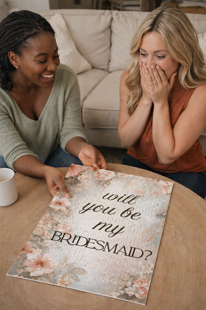 Bridesmaid Puzzle Proposal Gift – Will you be my Bridesmaid? | Floral Bridal Party Reveal Keepsake | Wedding Proposal Idea
