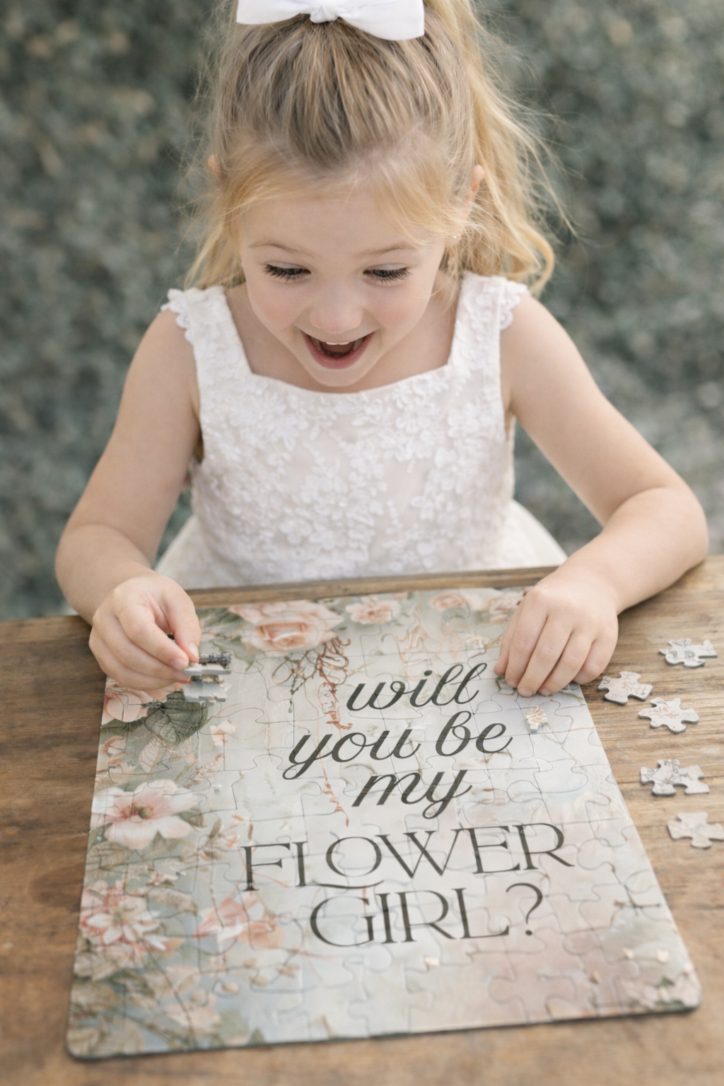 Flower Girl Proposal Kids Puzzle — "Will you be my Flower Girl?" 30-Piece Keepsake