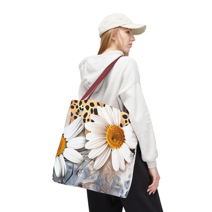 Floral Art Tote Bag - Daisies, Animal and Denim Print Stylish & Functional for Everyday Use