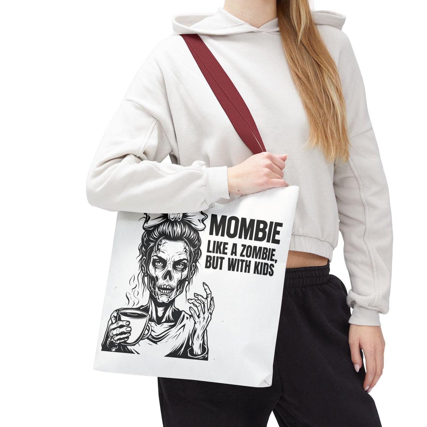 Funny "Mombiel Like a Zombie, but with Kids" Tote Bag - Perfect for Moms and Mother's Day Gift Ideas