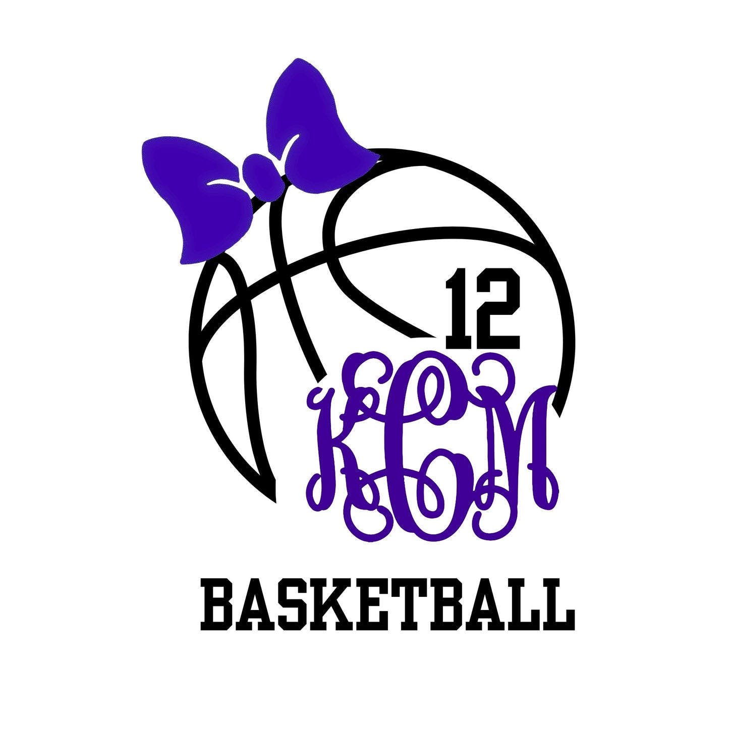 Custom Monogram Design for Your Favorite Sport Sports Vinyl Decal – Personalized Sports Decal