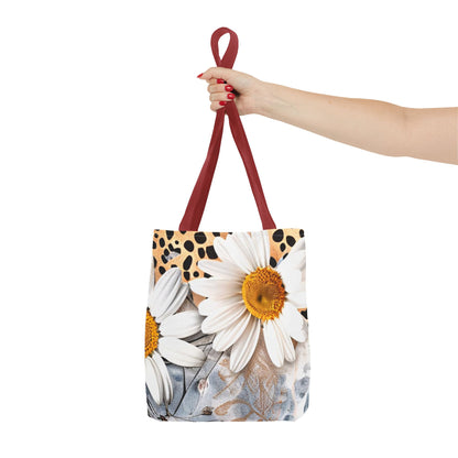 Floral Art Tote Bag - Daisies, Animal and Denim Print Stylish & Functional for Everyday Use