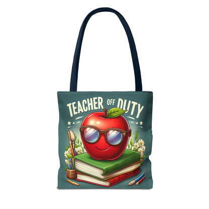 Fun Teacher Tote Bag - 'Teacher Off Duty' Design, Perfect for Back to School & Teacher Appreciation