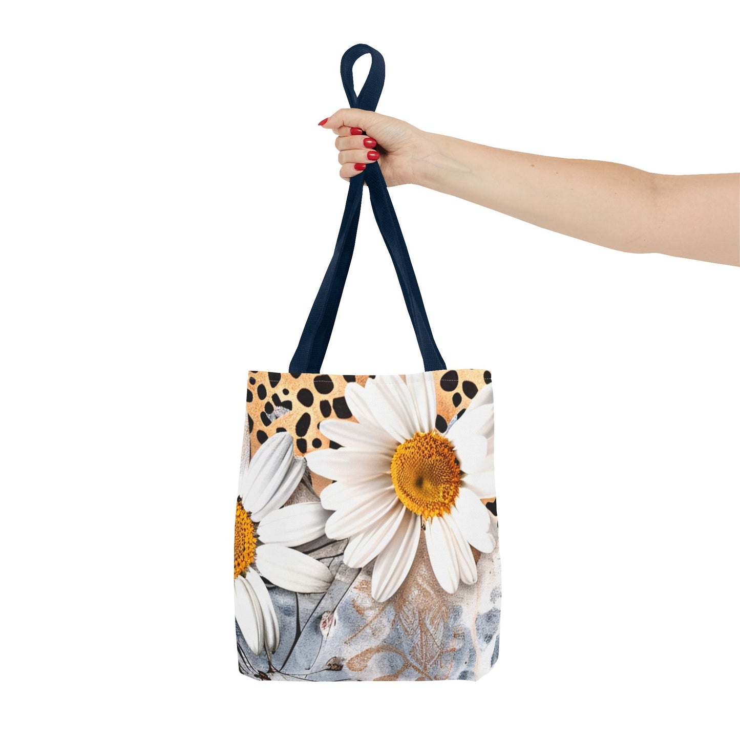 Floral Art Tote Bag - Daisies, Animal and Denim Print Stylish & Functional for Everyday Use