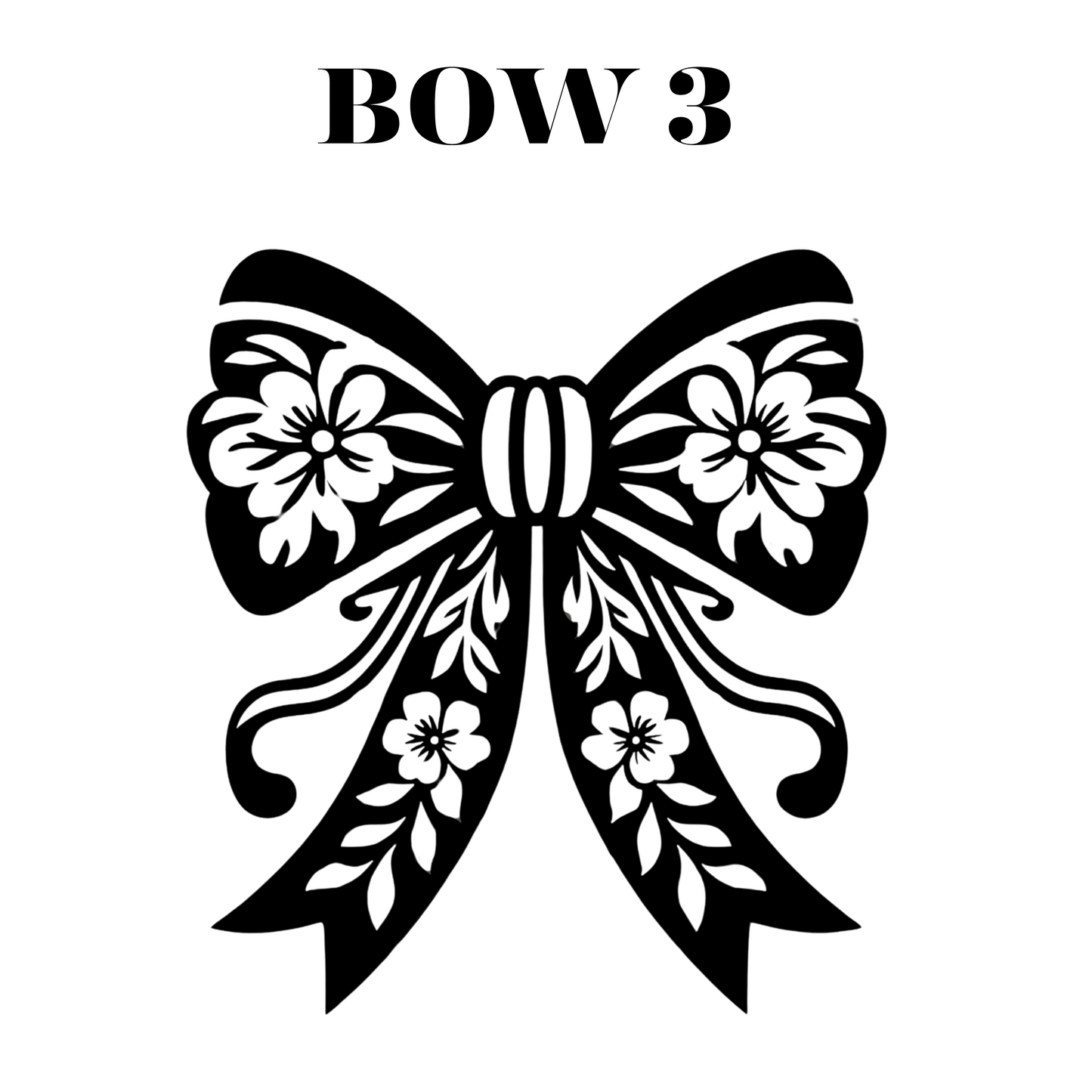 Chinoiserie-Inspired Bow Vinyl Decal  (Your choice:1 of f 5 style).  Elegant Decorative Ribbon Design Vinyl Decal for WIndows, computers, etc