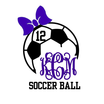 Custom Monogram Design for Your Favorite Sport Sports Vinyl Decal – Personalized Sports Decal