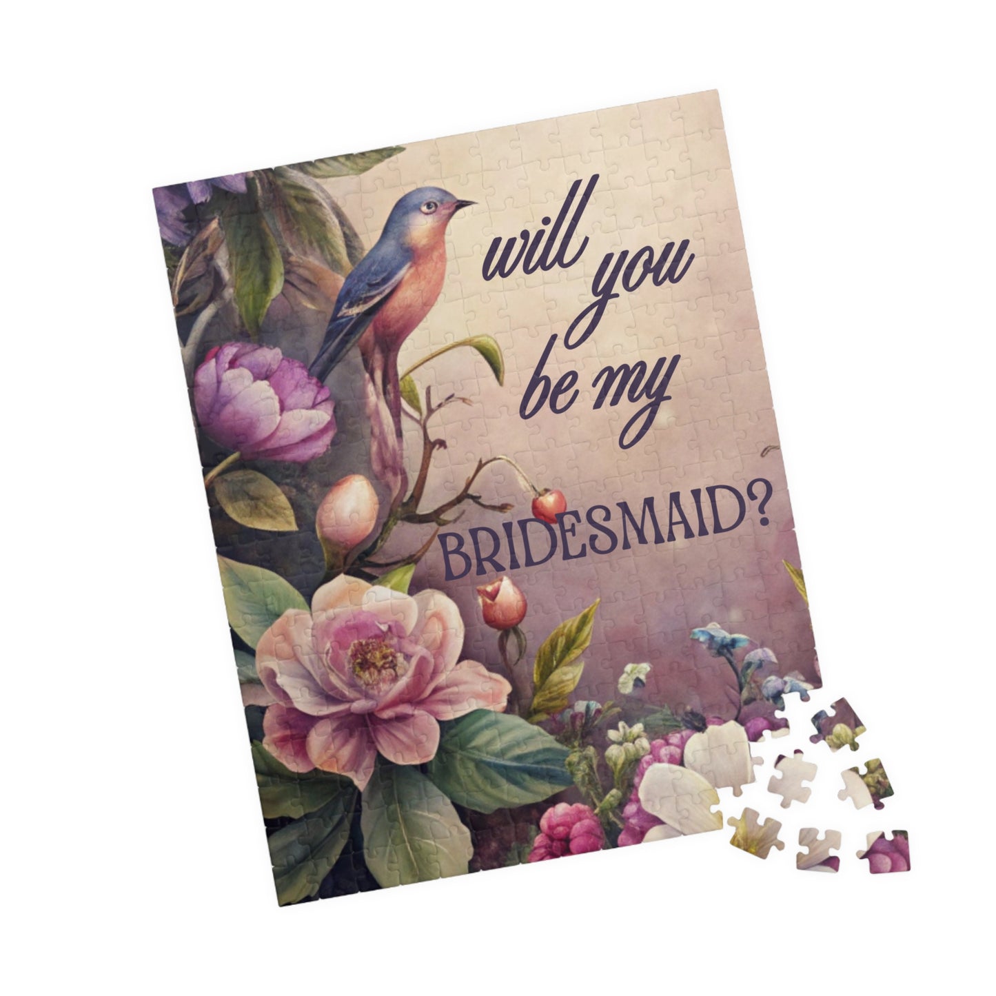 Bridesmaid Puzzle Proposal Gift – Will you be my Bridesmaid? | Floral Bridal Party Reveal Keepsake | Wedding Proposal Idea