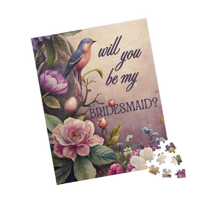 Bridesmaid Puzzle Proposal Gift – Will you be my Bridesmaid? | Floral Bridal Party Reveal Keepsake | Wedding Proposal Idea