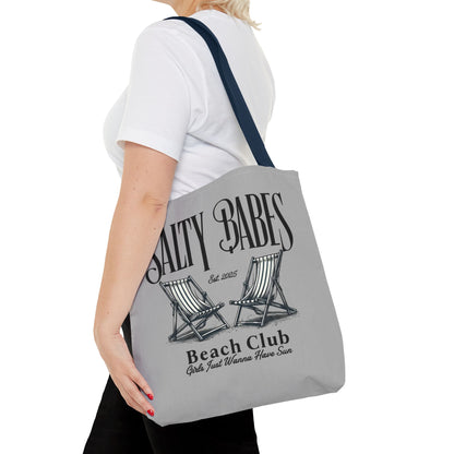 Salty Babes Beach Club Tote Bag – Perfect for Sun-Loving Women