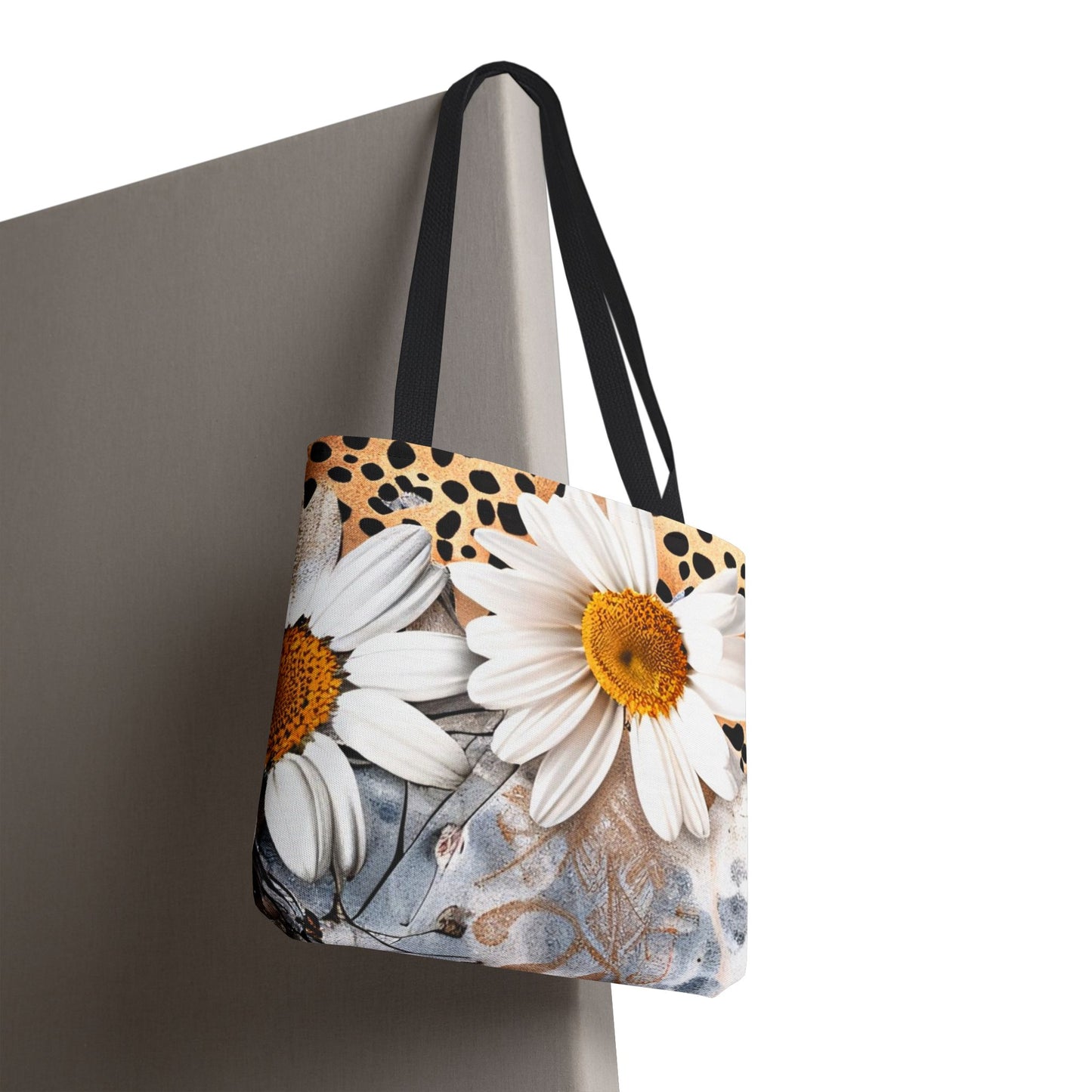 Floral Art Tote Bag - Daisies, Animal and Denim Print Stylish & Functional for Everyday Use