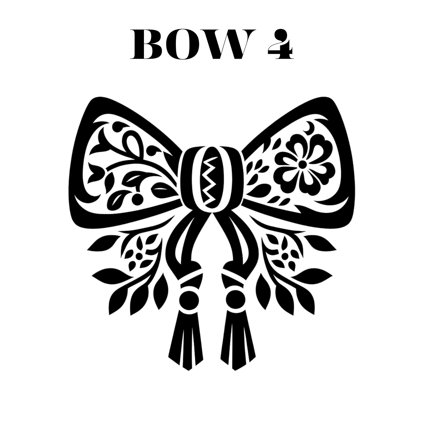 Chinoiserie-Inspired Bow Vinyl Decal  (Your choice:1 of f 5 style).  Elegant Decorative Ribbon Design Vinyl Decal for WIndows, computers, etc