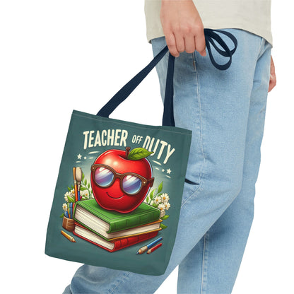 Fun Teacher Tote Bag - 'Teacher Off Duty' Design, Perfect for Back to School & Teacher Appreciation
