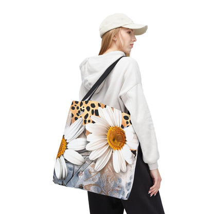 Floral Art Tote Bag - Daisies, Animal and Denim Print Stylish & Functional for Everyday Use