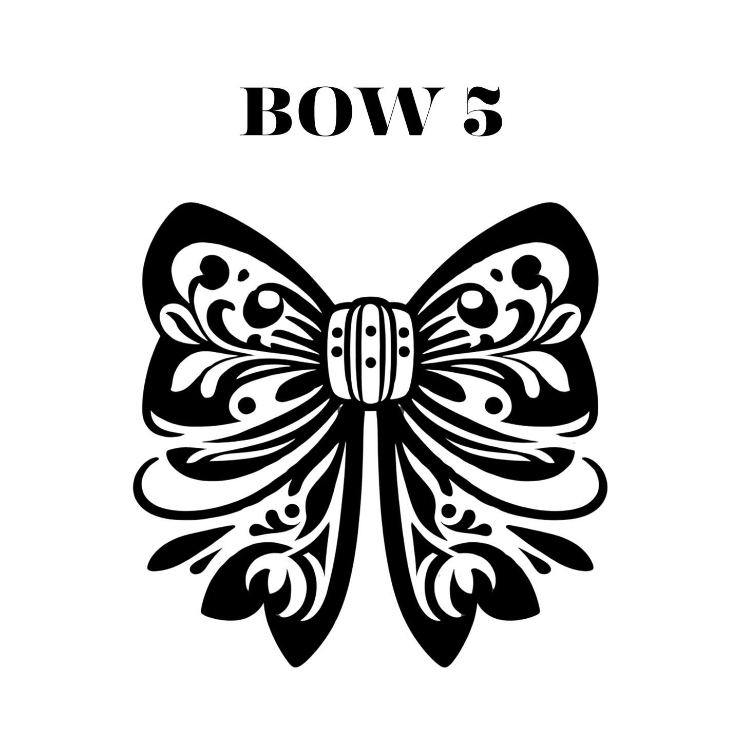 Chinoiserie-Inspired Bow Vinyl Decal  (Your choice:1 of f 5 style).  Elegant Decorative Ribbon Design Vinyl Decal for WIndows, computers, etc