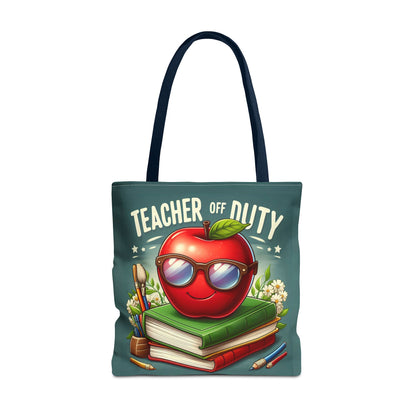 Fun Teacher Tote Bag - 'Teacher Off Duty' Design, Perfect for Back to School & Teacher Appreciation