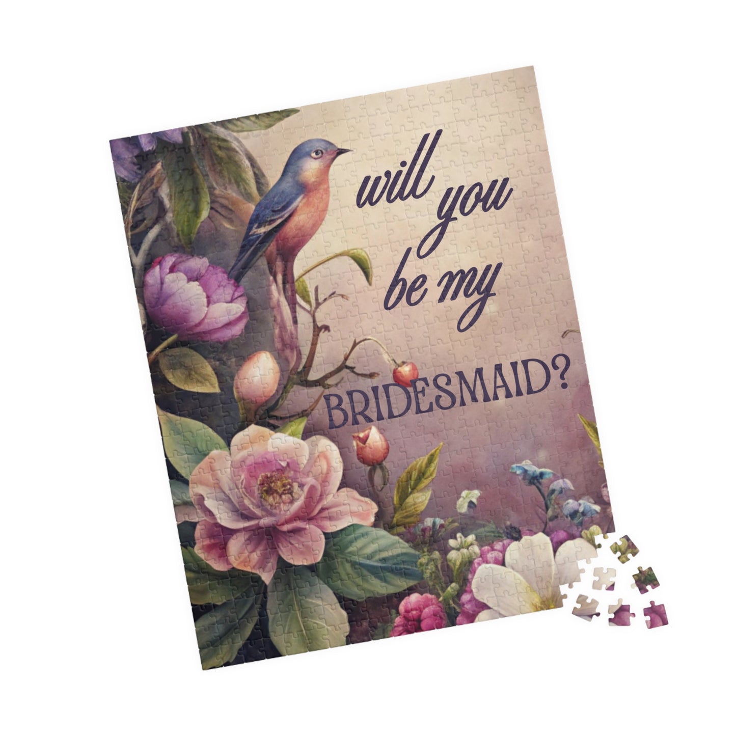 Bridesmaid Puzzle Proposal Gift – Will you be my Bridesmaid? | Floral Bridal Party Reveal Keepsake | Wedding Proposal Idea