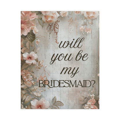 Bridesmaid Puzzle Proposal Gift – Will you be my Bridesmaid? | Floral Bridal Party Reveal Keepsake | Wedding Proposal Idea