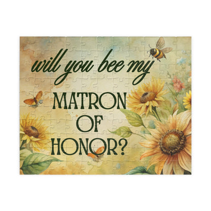 Will You Be My Matron of Honor Puzzle | Will you BEE My Matron of Honor Proposal | Bridal Party Proposal Gift | Wedding Asking Puzzle