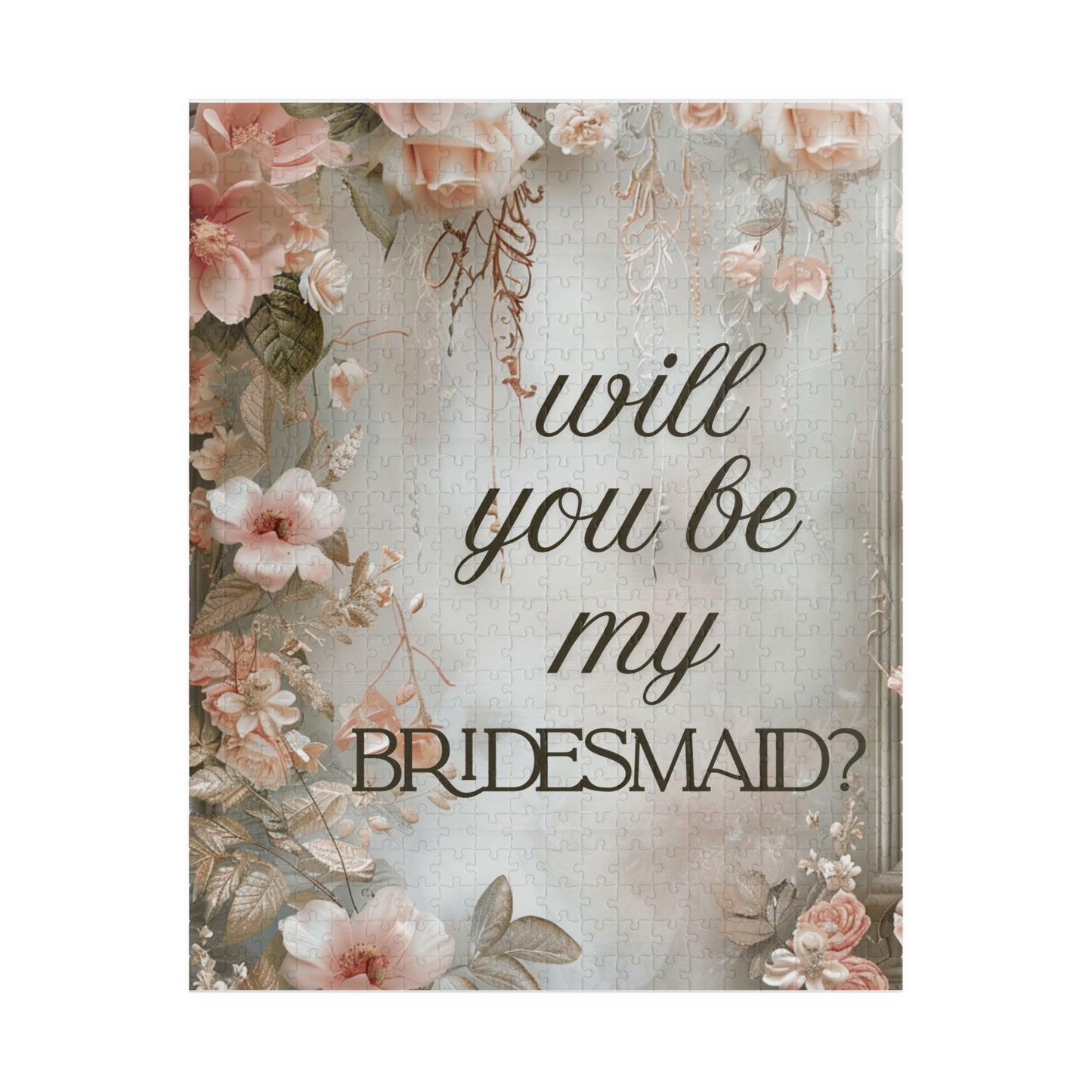 Bridesmaid Puzzle Proposal Gift – Will you be my Bridesmaid? | Floral Bridal Party Reveal Keepsake | Wedding Proposal Idea